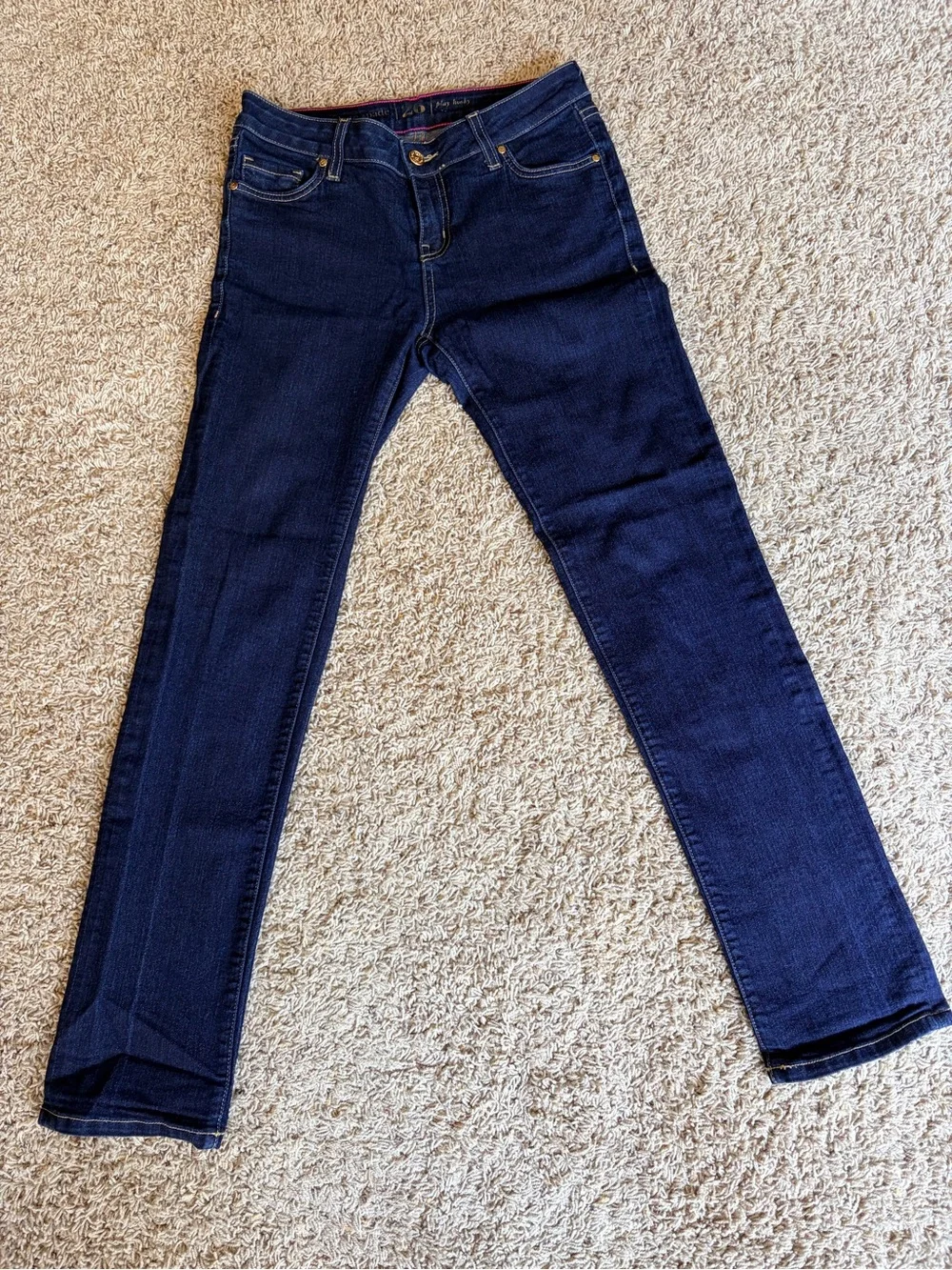 kate spade Dark Blue Skinny Jeans with Gold-Tone Button size 26
